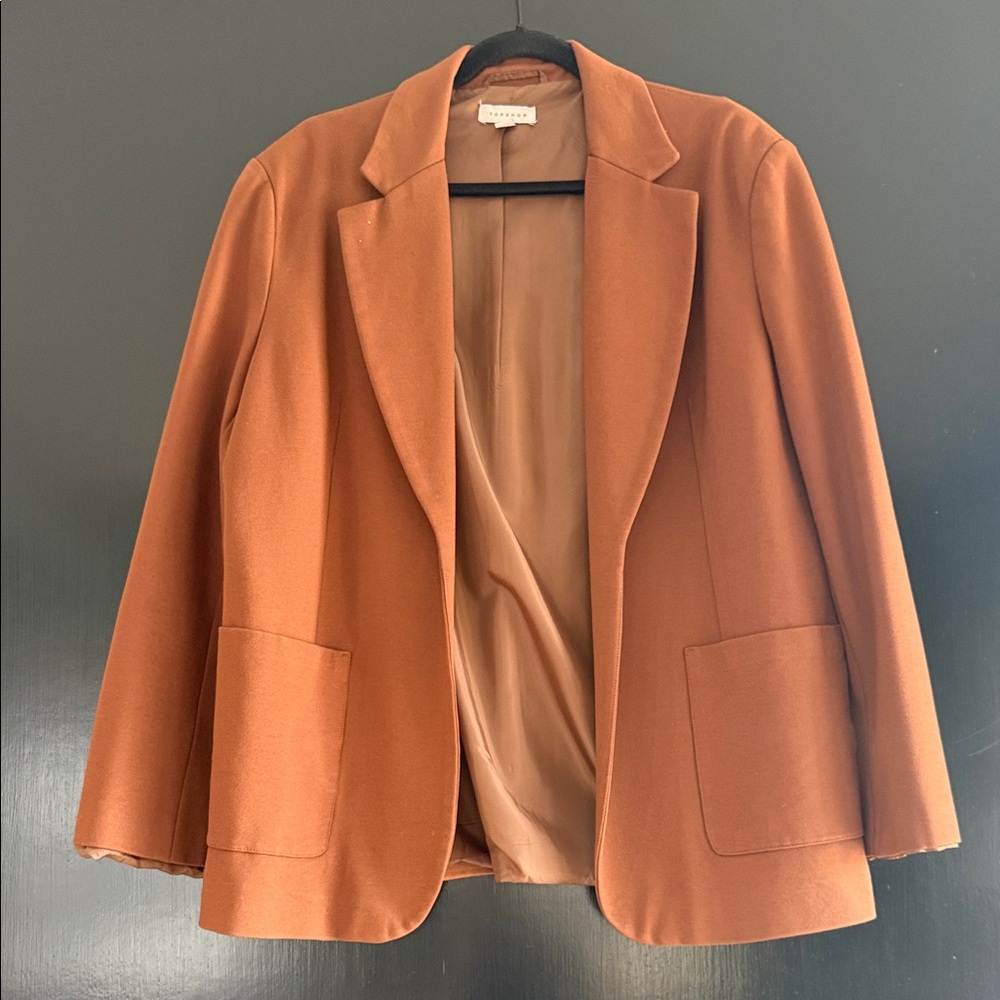 Top Shop Brown Oversized Blazer